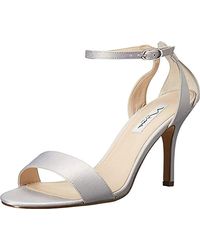 nina shoes silver heels