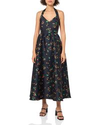 Shoshanna - Midnight Blurred Floral Mikado Georgia Dress - Lyst