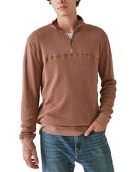 Lucky Brand - Garment Dye Thermal Mock Half Zip - Lyst