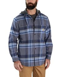 Carhartt - Big & Tall Rugged Flex Relaxed Fit Flannel Fleece Lined Hooded Shirt Jac - Lyst
