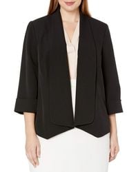 Kasper - Plus Size Stretch Crepe Flyaway Jacket - Lyst