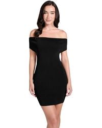 Guess - Eco Short Sleeve Off Shoulder Katiya Dress - Lyst