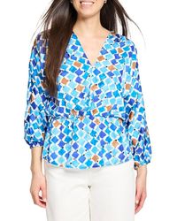 NIC+ZOE - Nic+zoe Plus Size Mosaic Sofia Top - Lyst