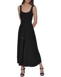 Karl Lagerfeld - Paris Sleeveless Scoop Neck Midi Fit & Flare Dress - Lyst