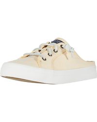 women's crest vibe chambray stripe sneaker