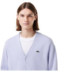 Lacoste - Long Sleeve Relaxed Fit Cardigan - Lyst