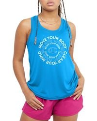 Champion - , Classic Sport, Moisture Wicking, Athletic Tank Top For , New Palatinate Blue Move Your Body, Small - Lyst