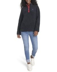Tommy Hilfiger - Sportswear 1/4 Zip Mockneck Sherpa Pullover - Lyst
