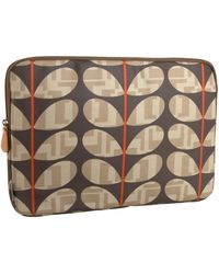orla kiely black leather bolsa