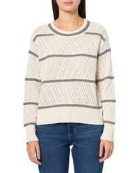 NIC+ZOE - Nic+zoe Pointelle Stripe Sweater - Lyst
