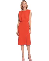 Donna Morgan - Blouson Bodice Dress With Front Slit - Lyst