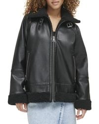 Levi's - Faux Leather Relaxed Aviator Jacket - Lyst