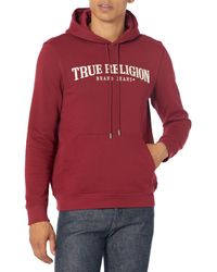True Religion - Brand Jeans Arch Logo Pullover Hoody Hooded Sweatshirt - Lyst