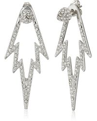 CC SKYE The Crystal Pop Silver Double Sided Drop Earrings - Metallic