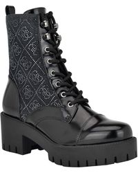 Guess - Waitea Casual Lug Sole Lace Up Hiker Booties - Lyst