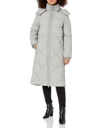 Andrew Marc - Womens Full Length Mixed Quilt Puffer Jacket Down Alternative Coat - Lyst