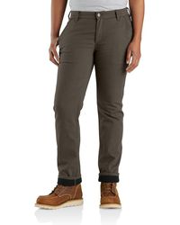 Carhartt - Rugged Flex Relaxed Fit Canvas Fleece Lined Work Pant - Lyst