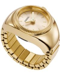 Fossil - Quartz Stainless Steel Two-hand Watch Ring - Lyst