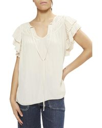 Ramy Brook - Sue Flutter Sleeve Top - Lyst