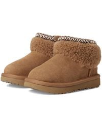 UGG - T Classic Ultra Mini Maxi Curly Fashion Boot - Lyst