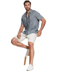 Guess - Short Sleeve Eco Rayon Morocca Shirt - Lyst