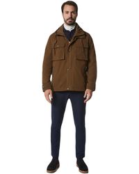 Andrew Marc - Mid-length Hooded Zenith Trucker Adjustable Cuff Tab With Snap Closure - Lyst