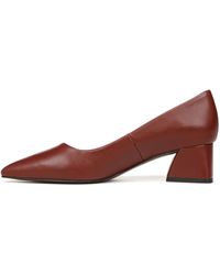 Franco Sarto - S Racer Pointed Toe Block Heel Pump Claret Red Leather 5 M - Lyst