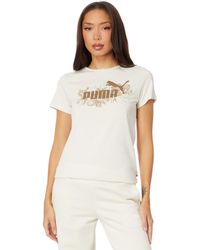 PUMA - Essentials+ Floral Vibes Short Sleeve Graphic Tee - Lyst