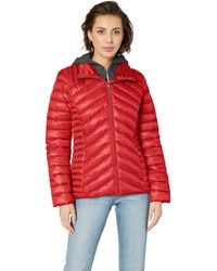 guess red puffer coat
