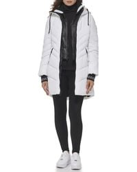 Guess - Hooded Cold Weather Water Resistant Coat - Lyst