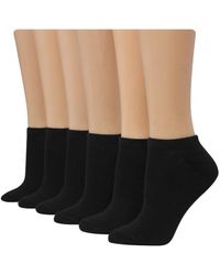 Hanes - Womens 6-pair Comfort Fit No Show Fashion Liner Socks - Lyst