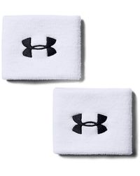Under Armour - Men's 3" Performance Wristband - 2-pack, White (100)/black, One Size Fits All - Lyst