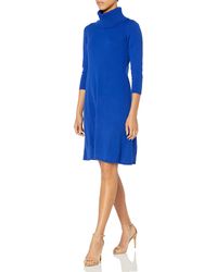 Nine West - Cowl Neck Fit And Flare Sweater Dress - Lyst