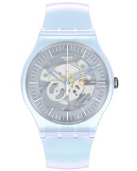 Swatch - Casual Blue Plastic Quartz Watch Flowerscreen - Lyst
