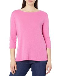 NIC+ZOE - Nic+zoe 3/4 Sleeve Boat Tee - Lyst