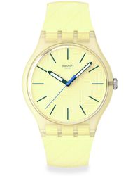 Swatch - Casual Watch Yellow Bio-sourced Quartz Citrus Tilt - Lyst