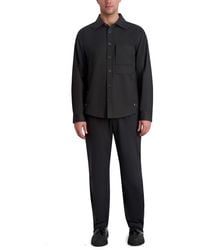 Karl Lagerfeld - Paris Side Buttons Chest Pocket Long Sleeve Top - Lyst