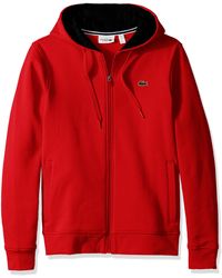 Lacoste - Sport Fleece Zip Up Hooded Sweatshirt - Lyst