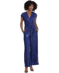 Maggy London - Holiday Sequin Jumpsuit Event Occasion Cocktail Party Guest Of - Lyst