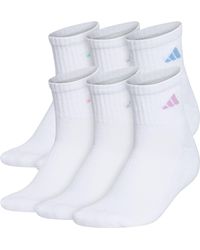 adidas - Athletic Cushioned Quarter Socks - Lyst