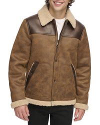 Levi's - Mixed Media Faux Shearling Jacket - Lyst