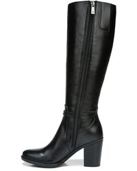 Naturalizer - S Kalina Knee High Tall Boots Black Leather 5 M - Lyst