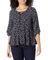 Lucky Brand - Womens Floral Printed Tunic Shirt - Lyst