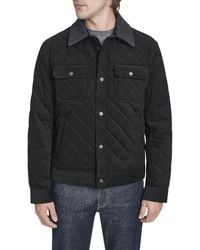 Cole Haan - Diamond Quilt Corduroy Barn Jacket - Lyst