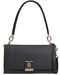 Tommy Hilfiger - Leather Shoulder Bag With Removable Crossbody Strap - Lyst