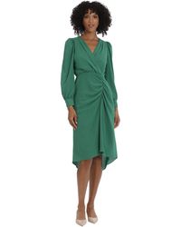 Maggy London - Long Sleeve Bubble Crepe Dress Workwear Event Guest Of Wedding - Lyst