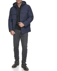 Andrew Marc - Mid-length Water Resistant Laueld Jacket Zip Off Hood - Lyst