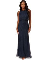 Adrianna Papell - Beaded Blouson Gown - Lyst