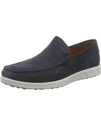 Ecco Mens Lite Moc Classic Driving Style Loafer - Blue