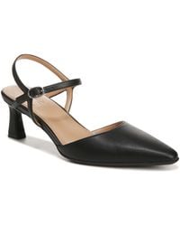 Naturalizer - S Tara Pointed Toe Kitten Heel Ankle Strap Pump Pump Black Smooth 12 M - Lyst